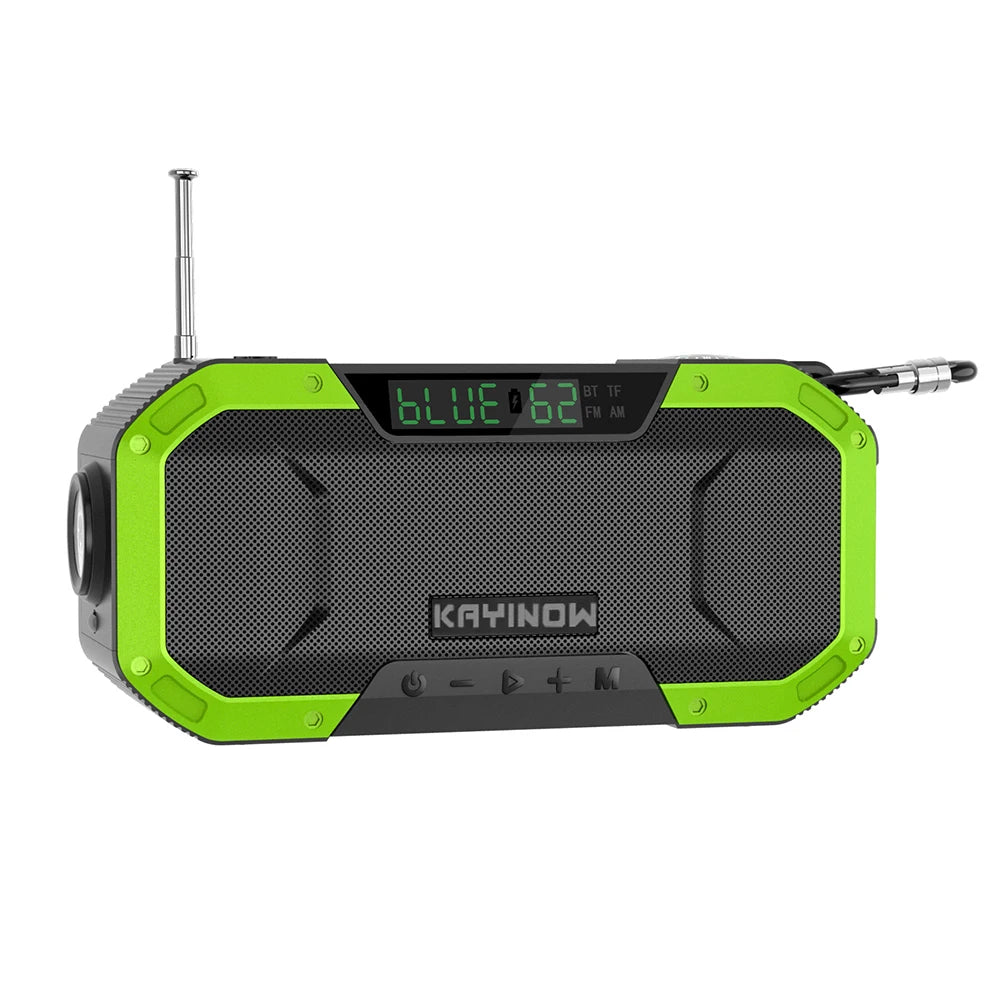 Solar Hand Crank Radio Portable AM/FM Weather Radio with LED Flashlight SOS Alarm Emergency Power Supply/Bank
