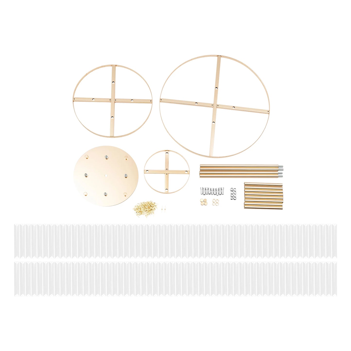 3-Tier/4-Tier Gold Crystal Flower Stand Electroplated Iron Freestanding for Wedding Party Event Decoration