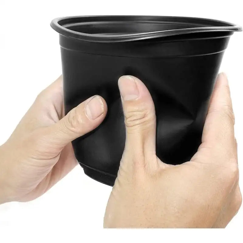 100 Pack Nursery Pots, 4 5 6 Inch Nursery Pot for Plants, Plastic Plant Pots with Drainage Holes, Garden Flower Pots 4inch100pcs