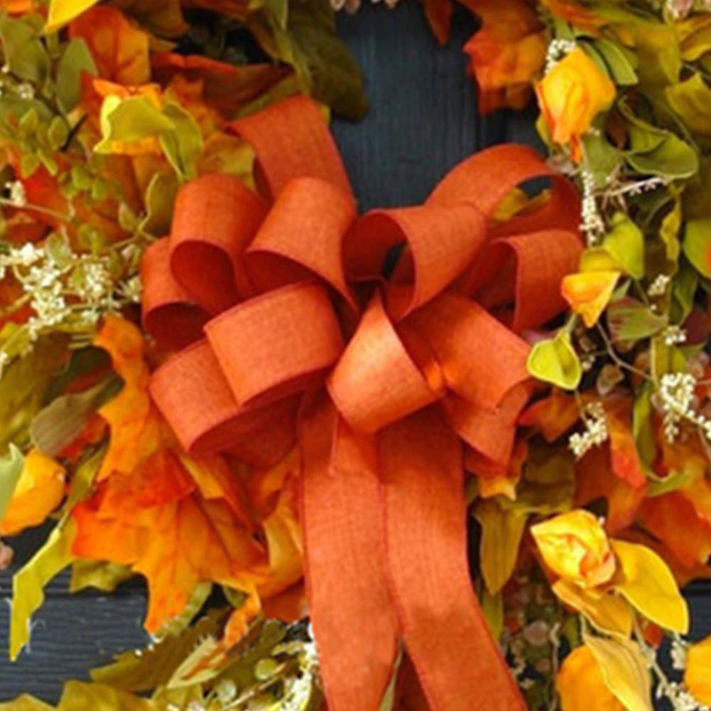 Thanksgiving Farmhouse Wreath Autumn Scene Decor Maple Leaf Artificial Wreath Perfect for Home and Restaurant