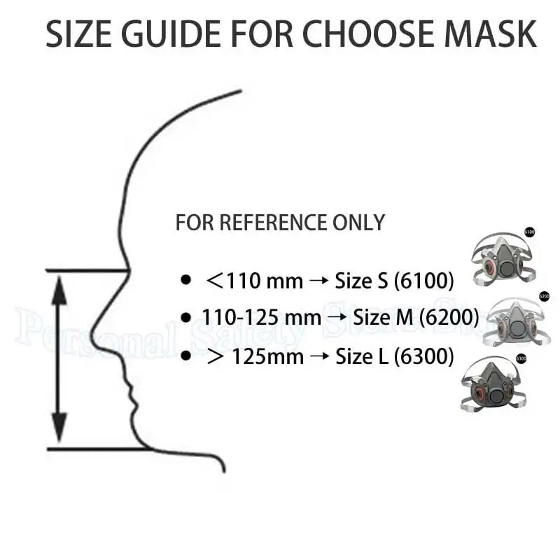 6300 Gas Mask Half-face Dust Shield Anti-fog Safety Goggles 6001 Cartridges Safety Respirator Mask Industrial Labor Paint Spray