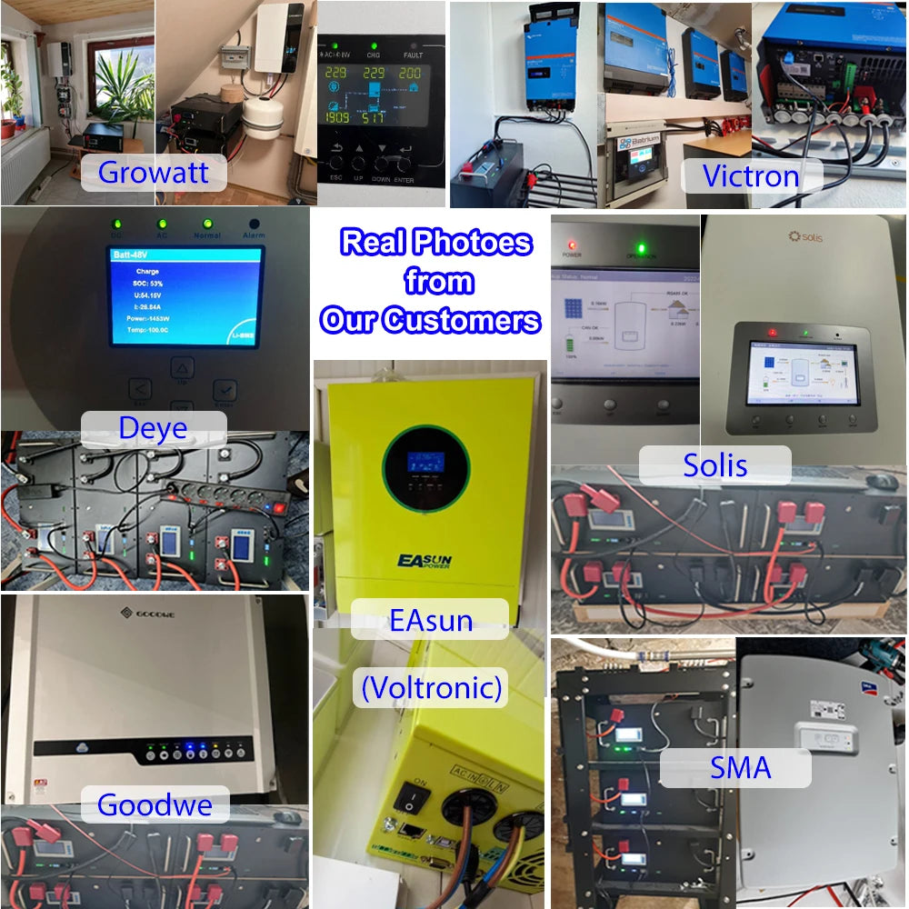 EU PL Stock 48V 300Ah LiFePO4 Battery Pack 15Kwh 100Ah 120Ah 200Ah 150Ah 6000+ Cycles Built-in BMS RS485 CAN Home Energy Storage