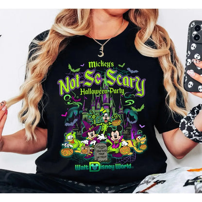 Disney Halloween 2025 Mickey Mouse Men Women Summer T-shirt Family Parent-Child Clothing Casual Unisex Oversized Short Sleeve