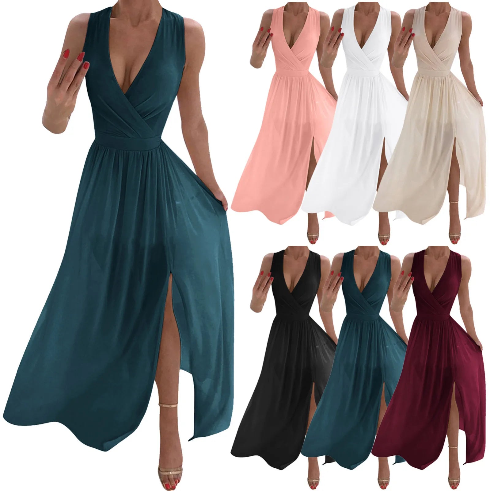 Women Evening Dress Formal Long Summer Female Knitted Home Sexy Prom Vintage Luxury Soft Holiday Elegant Party Dress For Ladies