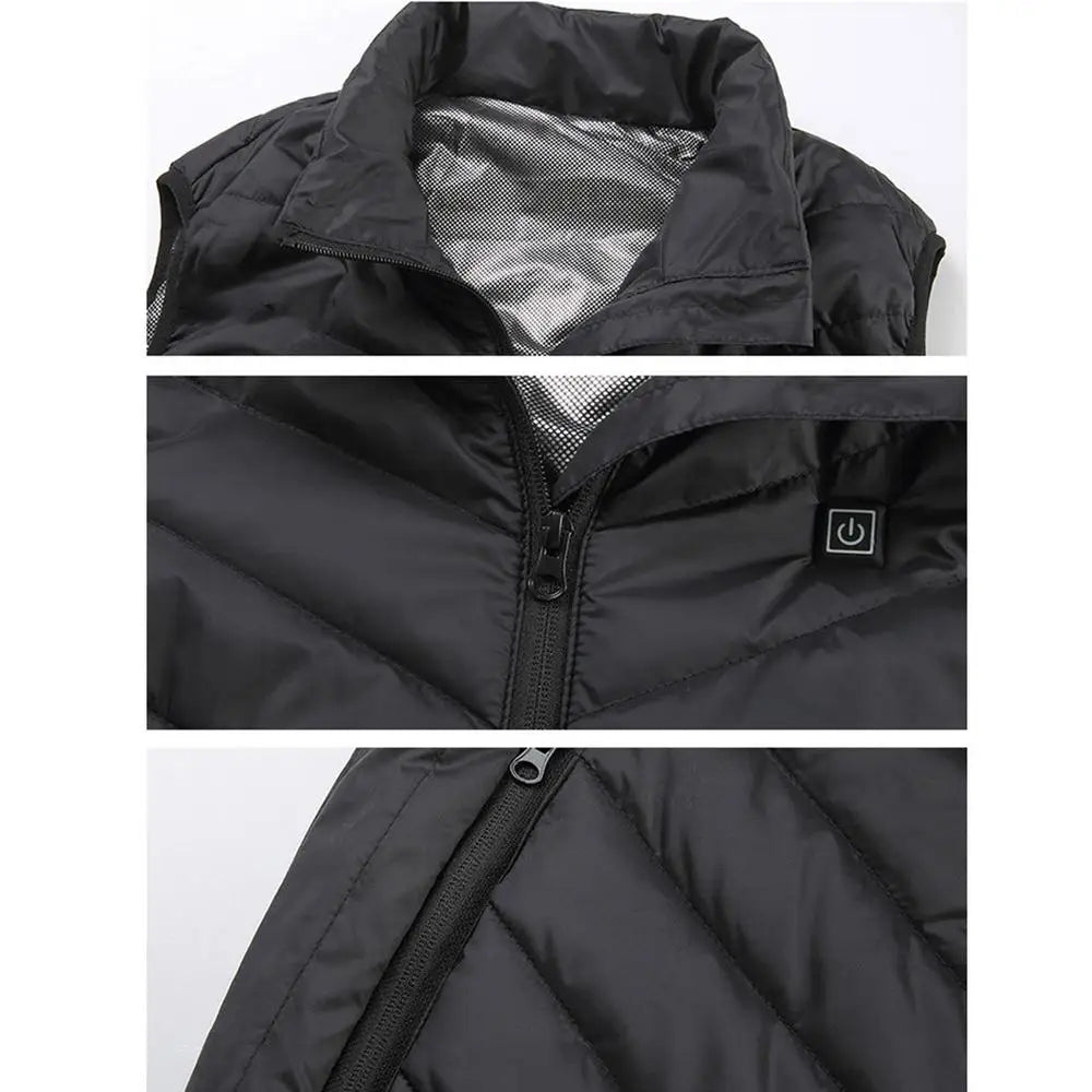 USB Heated Vest Men Electric Warm Vest 3 Temperature Settings Jacket Men Winter Thermal Waistcoat For Sports Hiking Camping