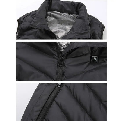 USB Heated Vest Men Electric Warm Vest 3 Temperature Settings Jacket Men Winter Thermal Waistcoat For Sports Hiking Camping