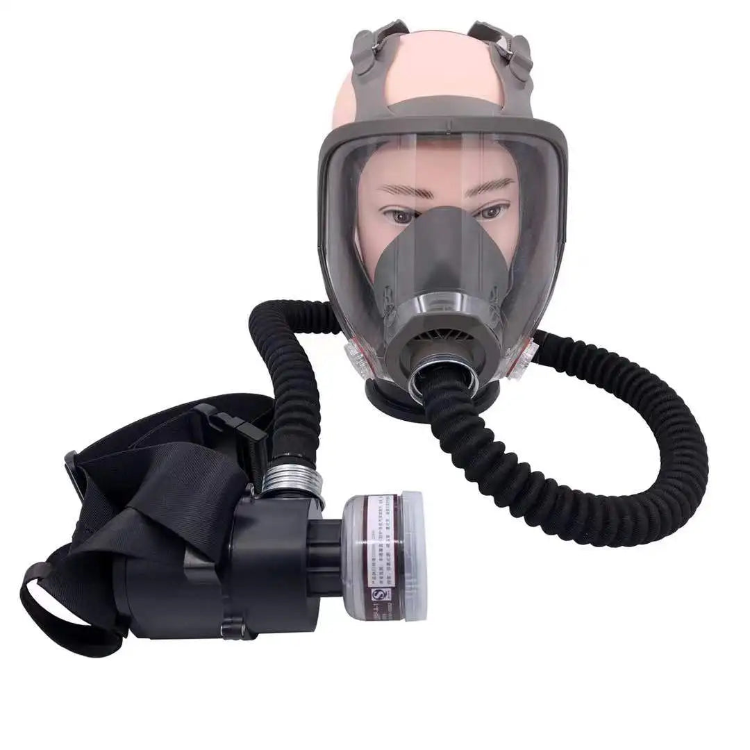 Electric Constant Air Flow Supplied Fed Full/Half Face Gas Mask Breathing System Protective Respirator Device Workplace Safety