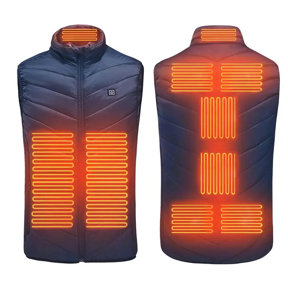 USB Heated Vest Men Electric Warm Vest 3 Temperature Settings Jacket Men Winter Thermal Waistcoat For Sports Hiking Camping