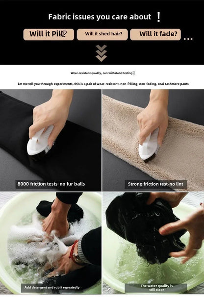 Winter Fleece-lined Thickened Men's Casual Trousers Loose Fit Sweatpants Trendy Long Pants For Men Warm Comfortable