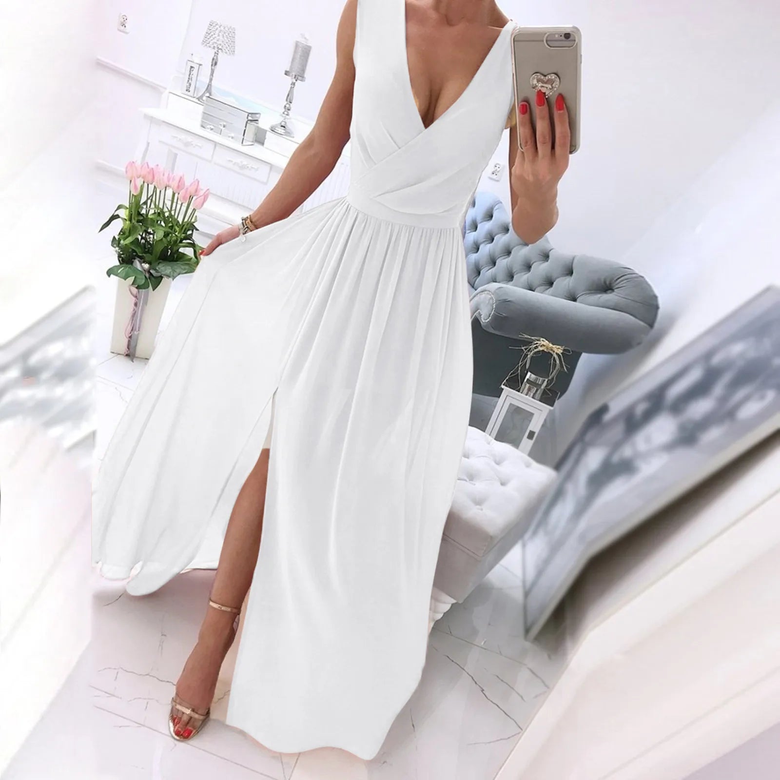 Women Evening Dress Formal Long Summer Female Knitted Home Sexy Prom Vintage Luxury Soft Holiday Elegant Party Dress For Ladies