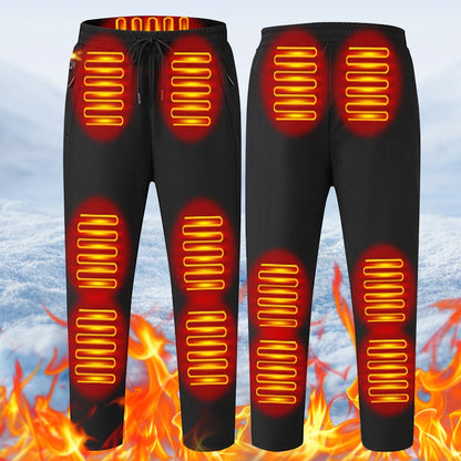 12 Heated Pants Zones Winter Thermal Pants Women Men 5V 3-Temperature Settings for Skiing Fishing Motorcycle USB Heating Pants