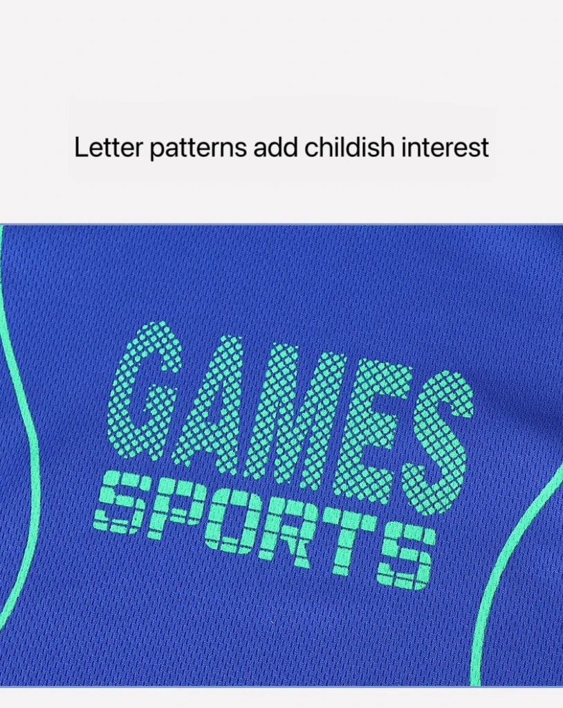 1Set Boy Girl Leisure Set Children Letter Quick Drying Short Sleeve Shorts Sets Summer Kid Clothes Baby Tee+Short Pant Tracksuit