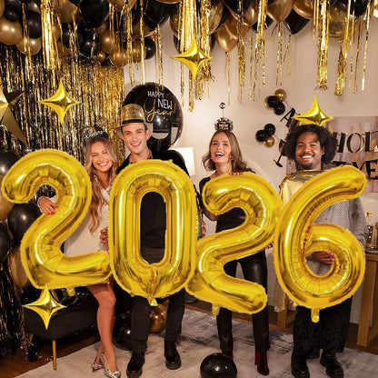 9pcs New Year balloons,Christmas and theme party decorations,2026 New Year party,birthday,graduation ceremony,holiday decoration