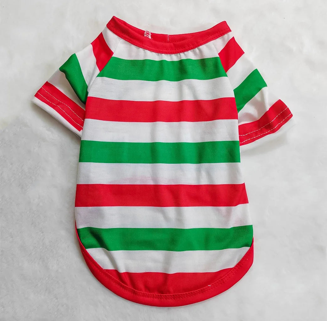 Europe and the United States 2024 new Santa Claus stripes Christmas family home clothing pajamas new set
