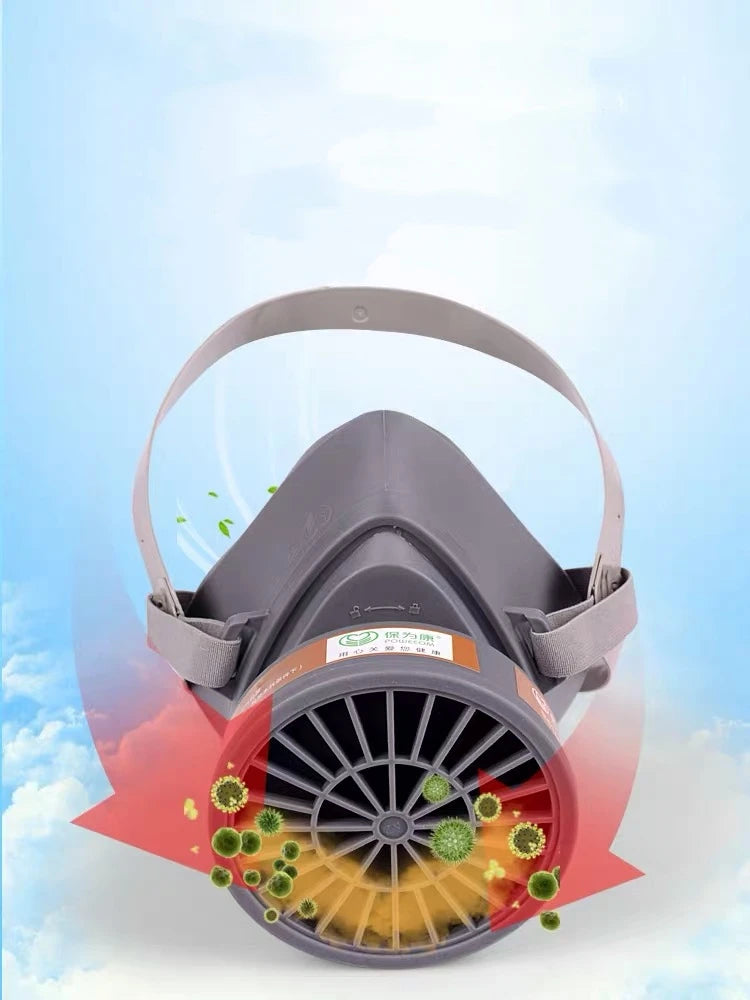 Anti Smoke Protective Mask With Activated Carbon Filter Respirator Paint Welding Chemicals Toxic Gases