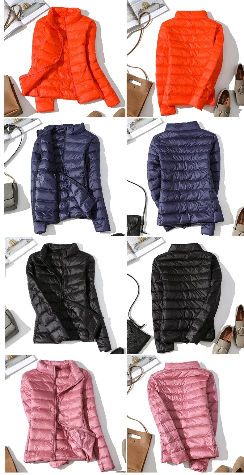 Ultra Light Down Jacket 2025 New Parkas basic Winter jackets Female Women velvet hooded Coats autumn Down Jacket Womens Outwear