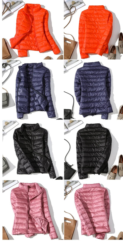 Ultra Light Down Jacket 2025 New Parkas basic Winter jackets Female Women velvet hooded Coats autumn Down Jacket Womens Outwear