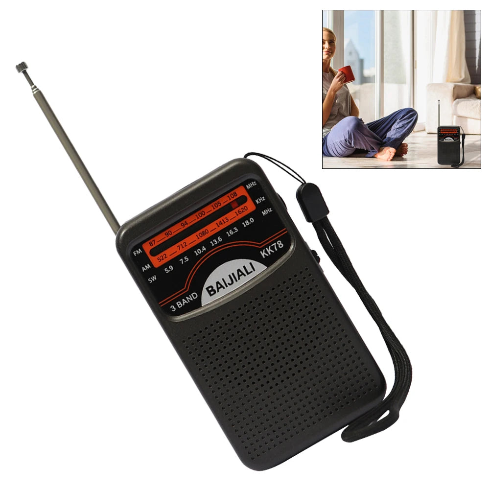 Outdoor Radio Dual Band Digital Radio SW/AM/FM Stereo Radio Battery Operated Telescopic Antenna for Indoor Outdoor Emergency Use