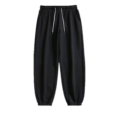 Thickened Fleece Black Sports Pants Pure Color Casual Trousers Autumn Winter New Style Slimming Harlan Pants for Women