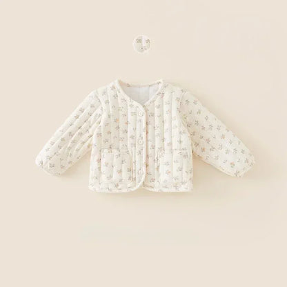 2-6Y Kids Velvet Jacket New Nordic Style Sweet Cotton Coat Babies Autumn Winter Boys Girls Comfortable and Warm Lined jacket