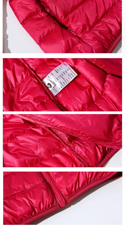 Ultra Light Down Jacket 2025 New Parkas basic Winter jackets Female Women velvet hooded Coats autumn Down Jacket Womens Outwear