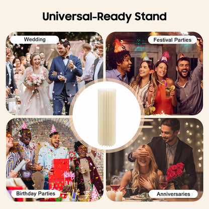 2PCS Cardboard Flower Stands Holder Cylinder Modern Wedding Decor 110lbs Load Bearing for Bouquet Cake Display Party Anniversary