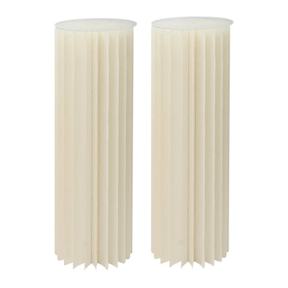 2PCS Cardboard Flower Stands Holder Cylinder Modern Wedding Decor 110lbs Load Bearing for Bouquet Cake Display Party Anniversary