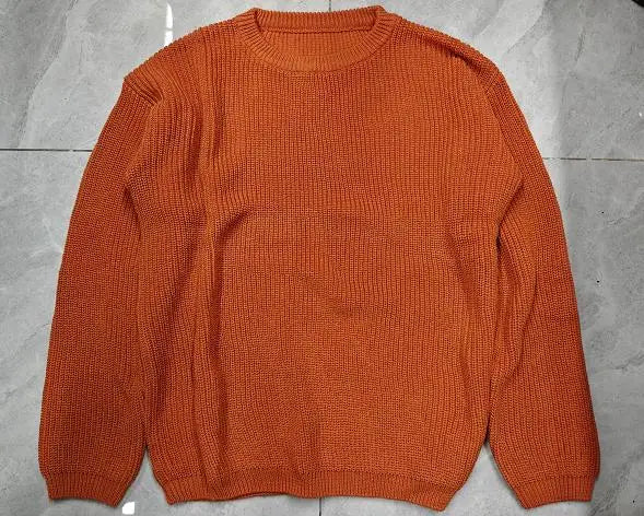 Suefunskry 1PC Mommy and Me Matching Sweaters Solid Color Knitted Long Sleeve Round Neck Warm Pullover Tops for Autumn Winter