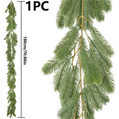 1Pc Artificial Green Plants Christmas Tree Garland Home Party Decorative Outdoor Yard Pine Tree Rattan Hanging Hot Sale Products
