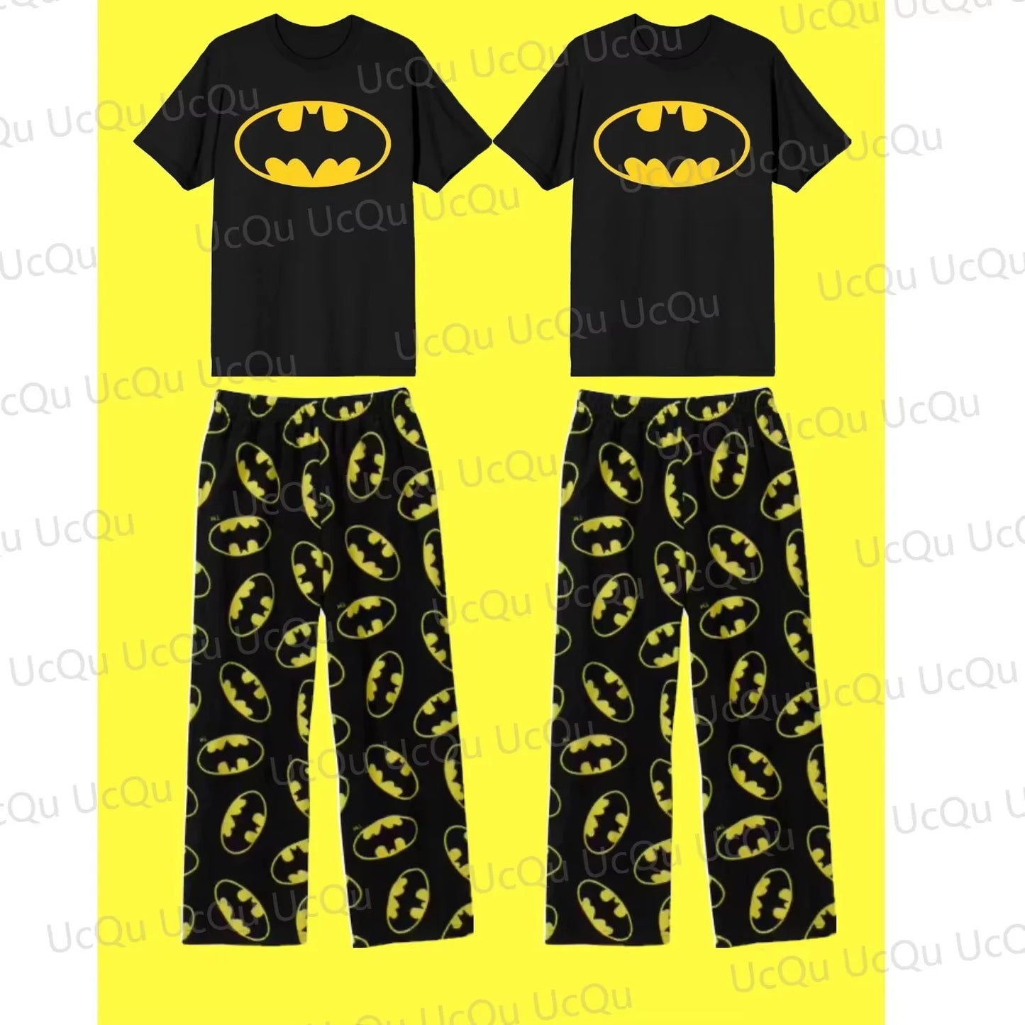 2025 Cartoon The Spiders & Bats Summer Cotton T-Shirt With Pajama pants Oversized Suit For Adult/Kids Couple Matching Clothes