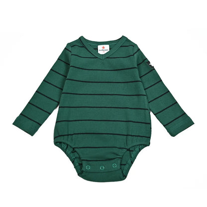 AA-Velour and striped layered set kids clothes sibling matching girl dress boys top baby romper v neck children family matching