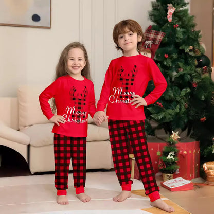 2024 Christmas Family set Dad Mom Kids pajamas set top + pants 2 sets baby crawling suit Pet dog clothes home wear
