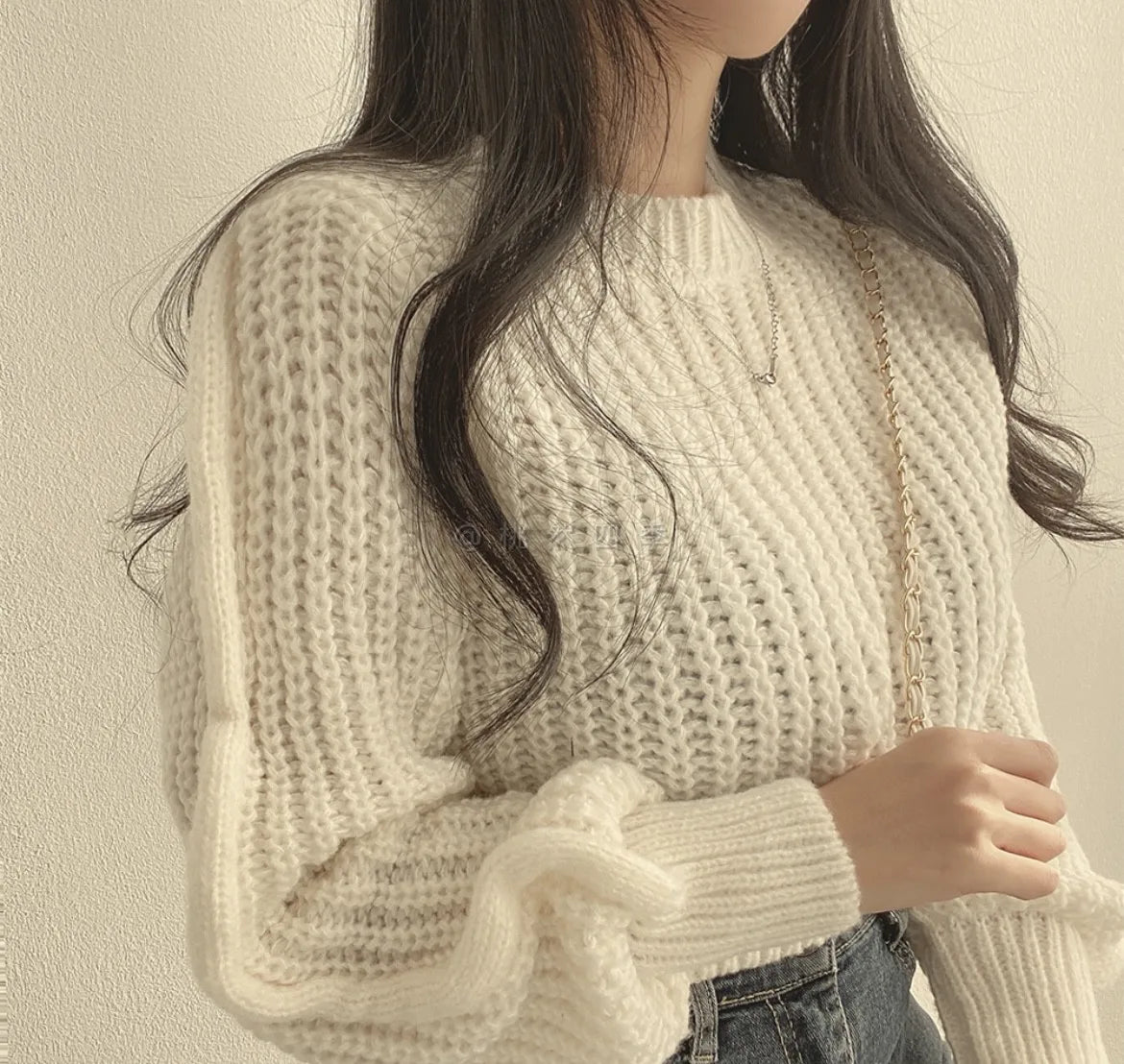 Knitted Sweater Women Pullovers New Long Sleeve O-Neck Black Knit Sweater Pullover Women Tops Sweaters Sueters De Mujer Q718