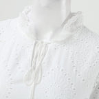 Summer Cotton Dress for Women Casual Hollow Crochet Bohemian Loose Beach Long Dress Ladies Holiday Ruffles Maxi Dress Vestidos