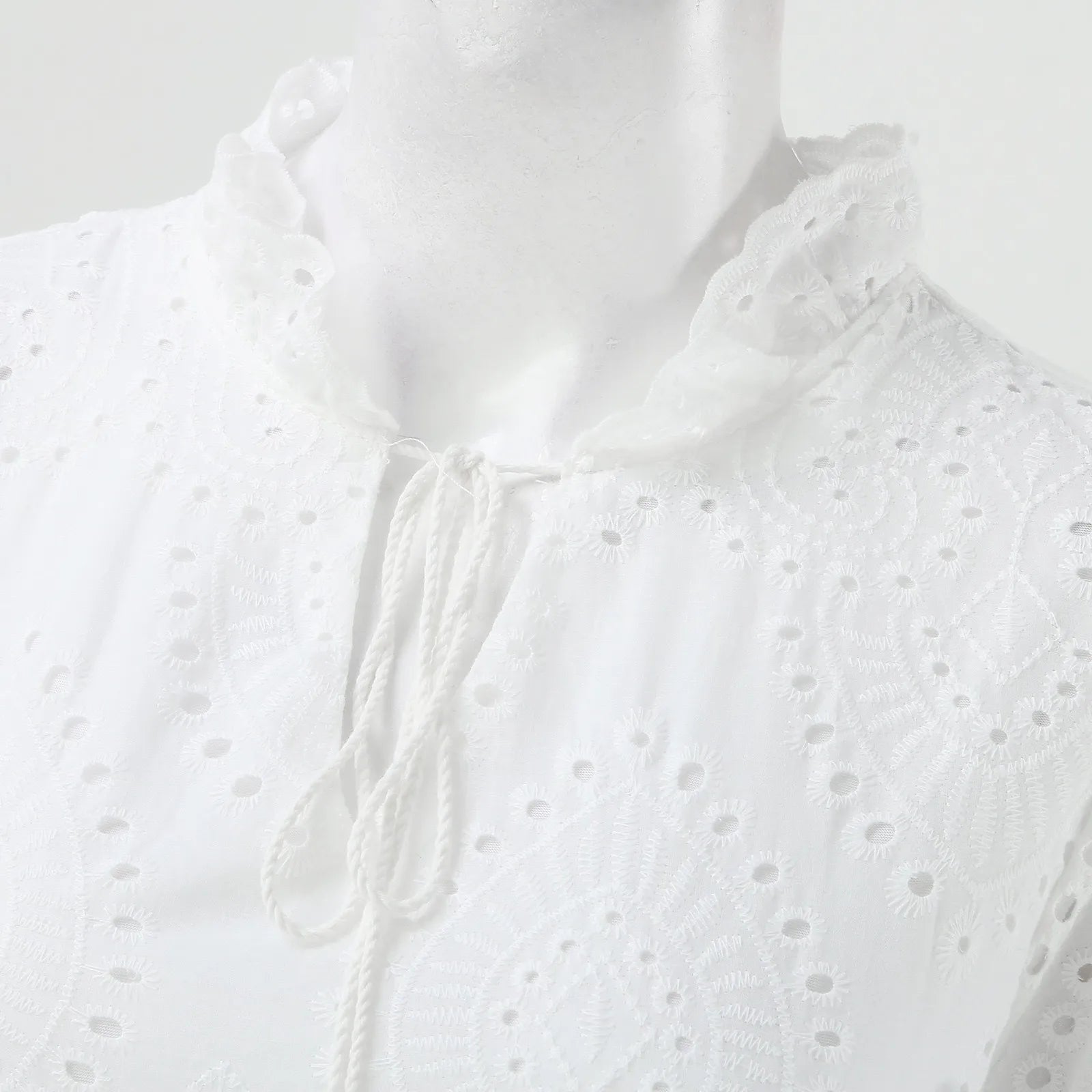 Summer Cotton Dress for Women Casual Hollow Crochet Bohemian Loose Beach Long Dress Ladies Holiday Ruffles Maxi Dress Vestidos