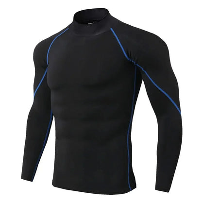 Winter Man Compression Shirt Cycling Clothing Warmth Shirt Warm Bottoming Shirt Men Compression T-Shirt Gym Sportswear 2024 New