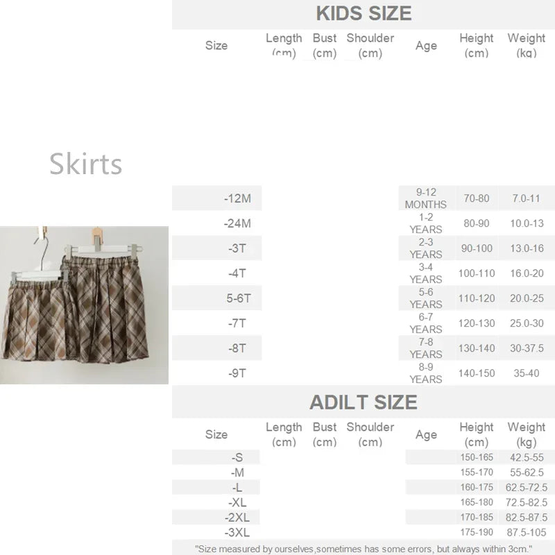 Family Matching Outfits Mom Dad and Son Sweatshirts Newbonr Bodysuit Mother Daughter Girl Same Tops and Plaid Skirts Clothes Set