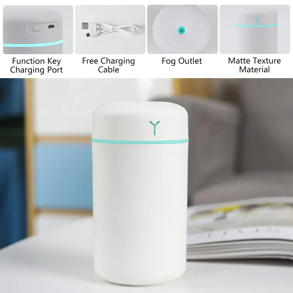 Portable Air Humidifier Essential Aroma Oil humidificadores Home Car Cool Mist Sprayer Fragrance Purifier perfume Diffuser 420ML