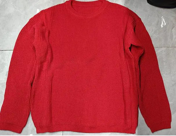 Suefunskry 1PC Mommy and Me Matching Sweaters Solid Color Knitted Long Sleeve Round Neck Warm Pullover Tops for Autumn Winter