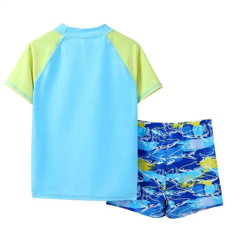 Summer Children Boys Sports Set Outdoor Short Sleeve Tops+ Shorts Suits Fashion Breathable Casual Clothes Sets