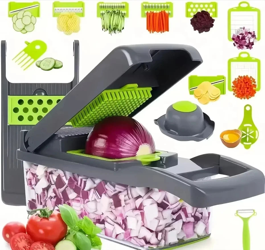 14/16 in 1 Multifunctional Vegetable Chopper Handle Food Grate Food Chopper Vegetable Slicer Dicer Cut Kitchen Items cocina