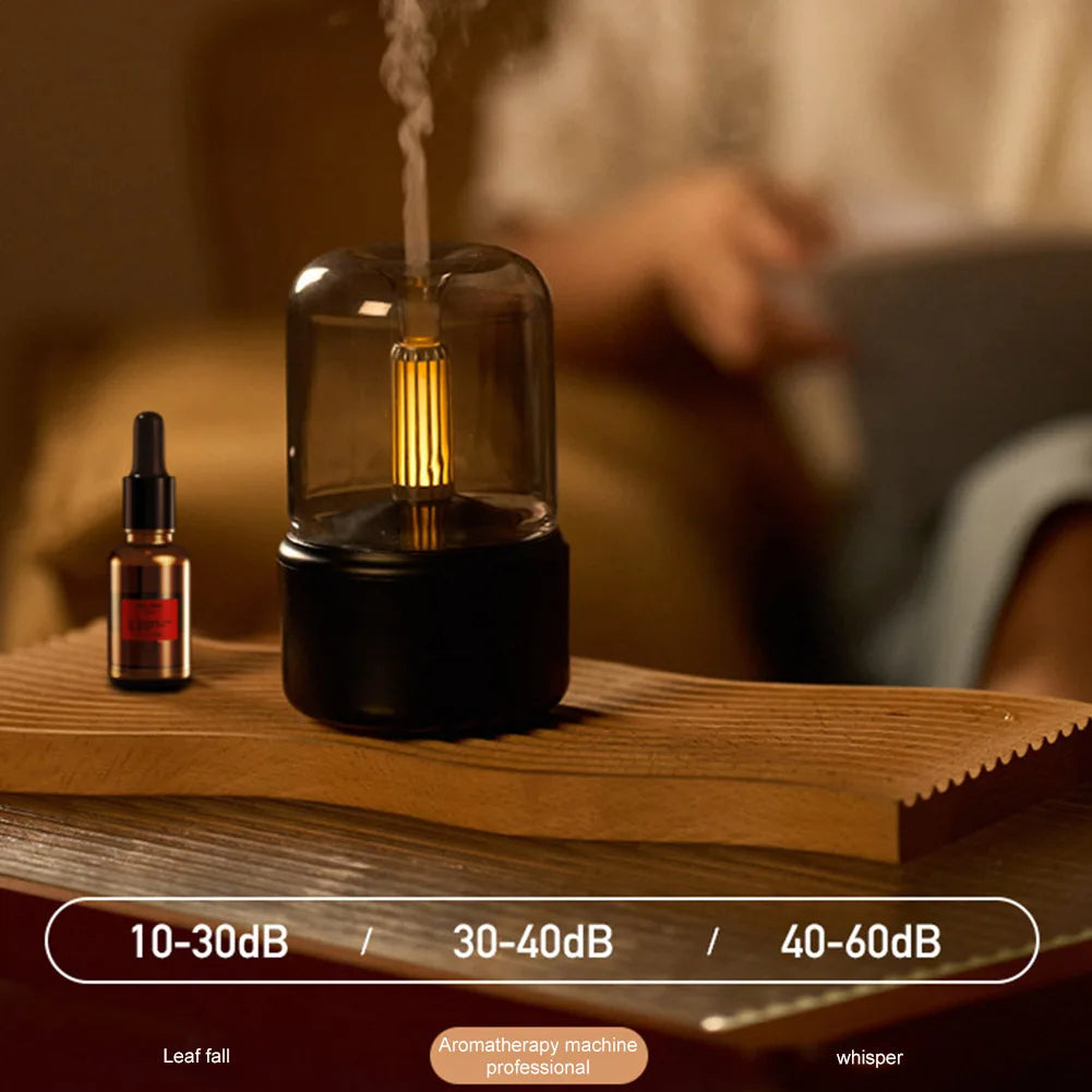 Air Aroma Humidifier with Light Oil Diffuser USB Essential Oil Atomizer Portable Electric Air Humidifier for Home Car