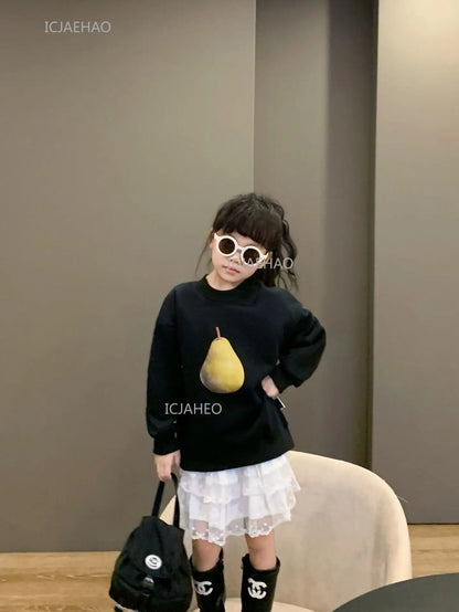 Black Family Matching Outfit New Mom and Daughter Dad and Son Casual Wear Boys Girls Kids Clothing Set Spring Autumn Clothes