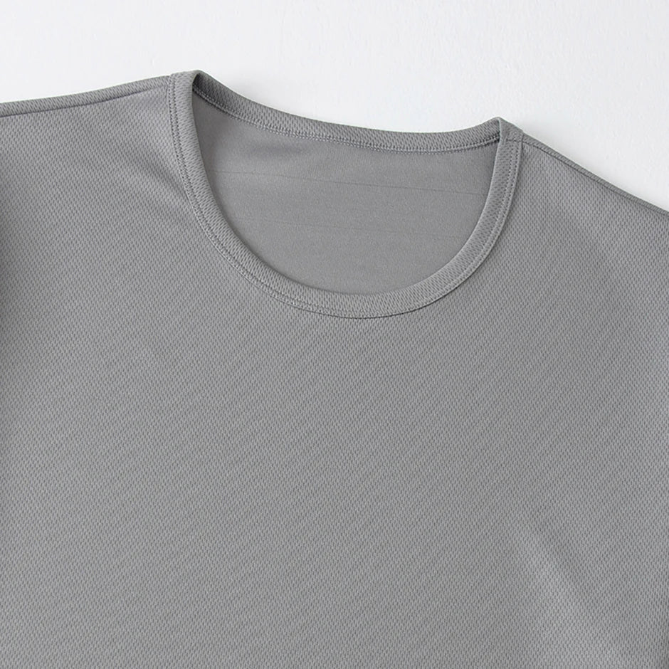 2/4 Pcs Men's Summer Quick-drying Mesh Color Short-sleeved T-shirt Young and middle-aged loose plus size fitness running Joker T