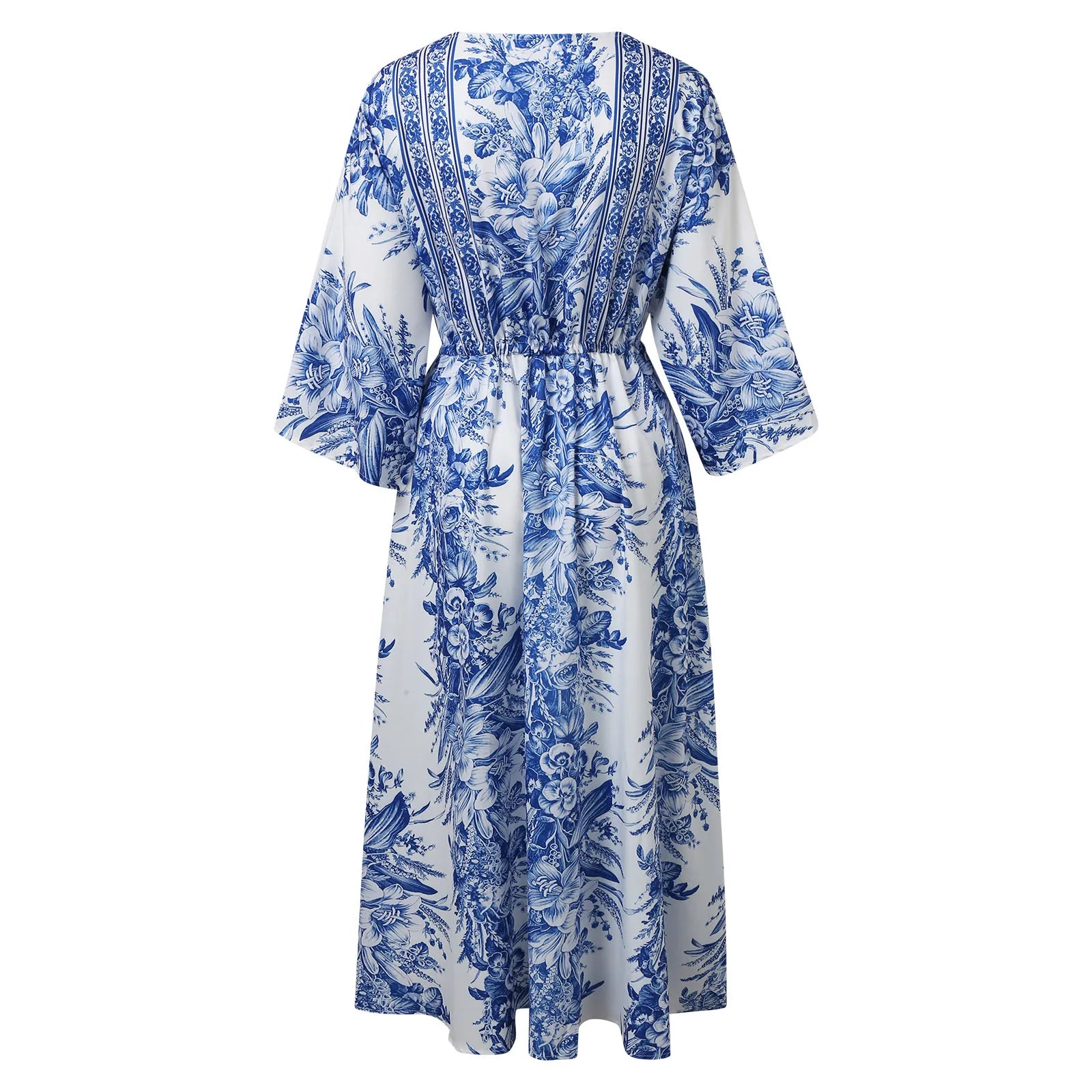 Dresses For Women 2025 Ladies' V Neck Short Sleeve Lace Up Printed Large Skirt Dress Vestidos En Oferta LiquidacióN