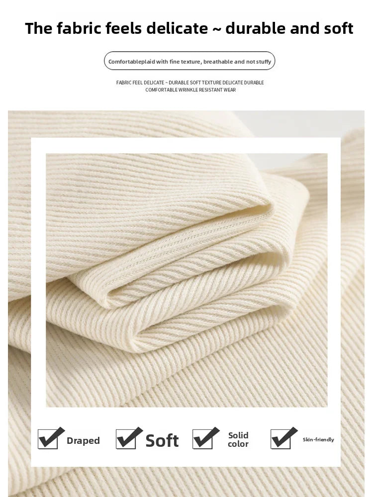 Women's Fleece Wide Leg Pants Winter High Waist Long Pants Loose Casual