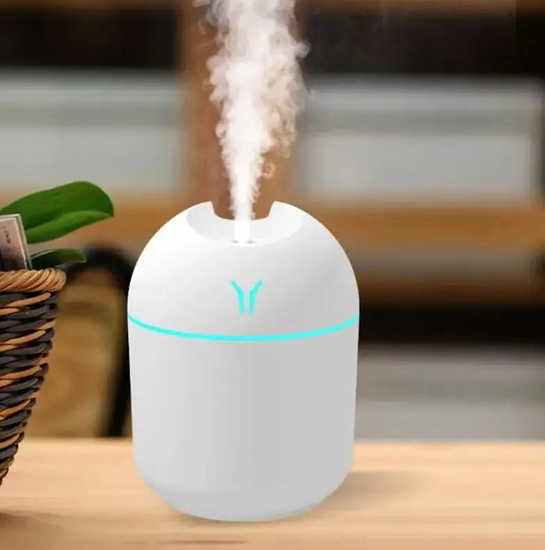 USB Mini Air Humidifier Baby Room 250ML  Aroma Essential Oil Diffuser Car Ultrasonic Mute Mist Maker Diffuser LED Color Lamp