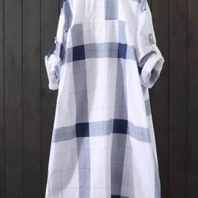 2025 Fall Fashion Plaid Shirt - Women's Plus Size Long Sleeve Top | Loose Elegant Casual Blouse | Oversized Shacket Style