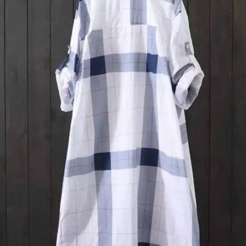 2025 Fall Fashion Plaid Shirt - Women's Plus Size Long Sleeve Top | Loose Elegant Casual Blouse | Oversized Shacket Style