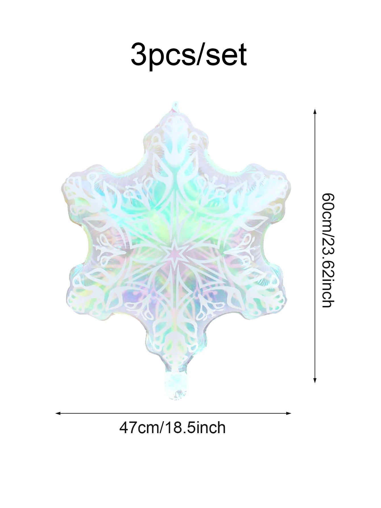 1/3/6pcs transparent snowflake aluminum foil balloons, ice and snow theme party, birthday, Christmas, winter party, New Year